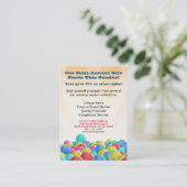 フライヤの誇大宣伝のカラフルの気球の販売の名刺 名刺 (スタンド正面)