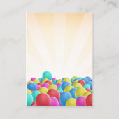 フライヤの誇大宣伝のカラフルの気球の販売の名刺 名刺 (裏面)