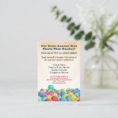 フライヤの誇大宣伝のカラフルの気球の販売の名刺 名刺 (スタンド正面)