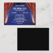 フライヤの誇大宣伝のカーテンのステージの映画館のフィルムのスクリーニング 名刺 (正面/裏面)