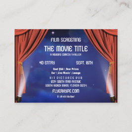 フライヤの誇大宣伝のカーテンのステージの映画館のフィルムのスクリーニング 名刺