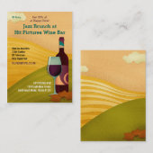 フライヤの誇大宣伝のクラシックなワインの試飲のバーの店の販売 名刺 (正面/裏面)