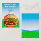 フライヤの誇大宣伝のハンバーガーのカフェのスポーツバーの野球の食糧 名刺 (正面/裏面)