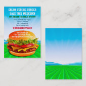 フライヤの誇大宣伝のハンバーガーのカフェのレストランの飲食店の食糧 名刺 (正面/裏面)