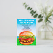 フライヤの誇大宣伝のハンバーガーのカフェのレストランの飲食店の食糧 名刺 (スタンド正面)