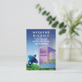 フライヤの誇大宣伝の技術の販売の販売の垂直 名刺 (スタンド正面)