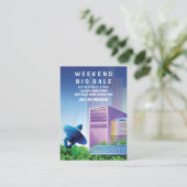 フライヤの誇大宣伝の技術の販売の販売の垂直 名刺 (スタンド正面)