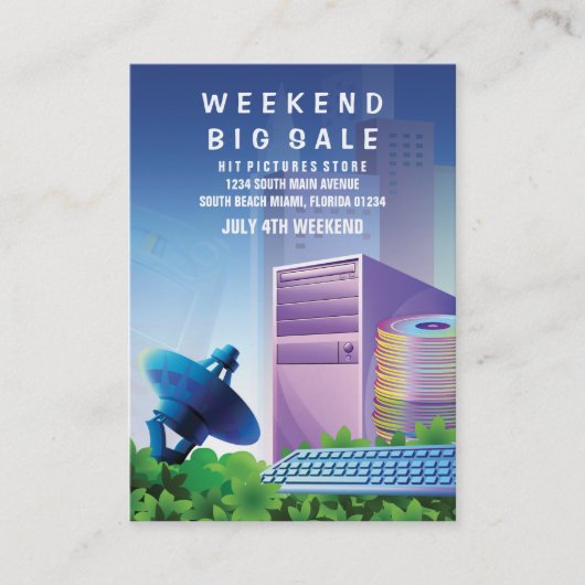 フライヤの誇大宣伝の技術の販売の販売の垂直 名刺 (正面)