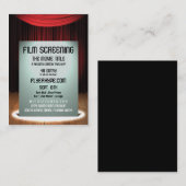 フライヤの誇大宣伝の映画館のフィルムのスクリーニングのイベントのプロモーション 名刺 (正面/裏面)