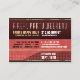 フライヤの誇大宣伝の秘密の隠匿物のパーティー横のVr。 4 名刺