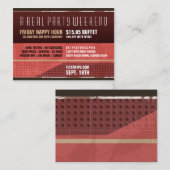 フライヤの誇大宣伝の秘密の隠匿物のパーティー横のVr。 4 名刺 (正面/裏面)