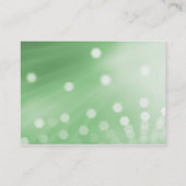 フライヤの誇大宣伝の緑の白熱Headshotの名刺 名刺 (裏面)