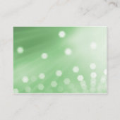 フライヤの誇大宣伝の緑の白熱Headshotの名刺 名刺 (裏面)