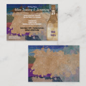 フライヤの誇大宣伝の金ゴールドのワインバーのパーティークラブイベントのパック 名刺 (正面/裏面)