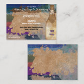 フライヤの誇大宣伝の金ゴールドのワインバーのパーティークラブイベントのパック 名刺 (正面/裏面)