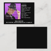 フライヤの誇大宣伝夜白熱Headshotの名刺 名刺 (正面/裏面)