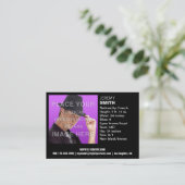 フライヤの誇大宣伝夜白熱Headshotの名刺 名刺 (スタンド正面)