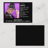 フライヤの誇大宣伝夜白熱Headshotの名刺 名刺 (正面/裏面)