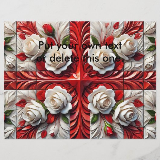 フライヤーと英語バラデザイン チラシ (正面)