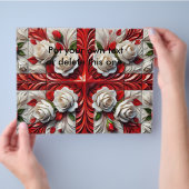 フライヤーと英語バラデザイン チラシ (手)