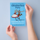 フライヤーオクトーバーフェストパーティー踊りカップル チラシ (ハンドル)