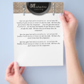 フライヤーケータリングカトラリーベージュダマスク チラシ (手)