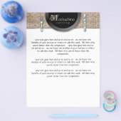 フライヤーケータリングカトラリーベージュダマスク チラシ (シングル)