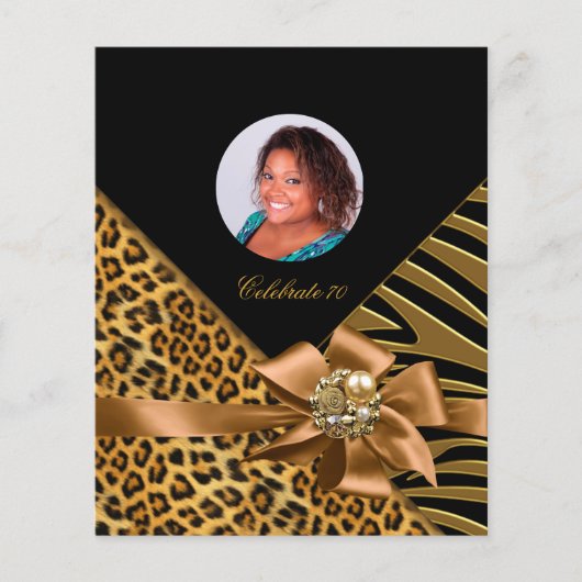 フライヤーゼブラヒョウ金ゴールドブラック チラシ (正面)