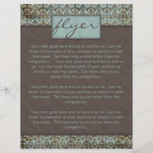 フライヤーダマスクターコイズブルーブラウン5 チラシ (正面)