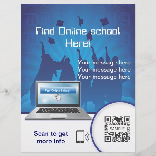 フライヤーテンプレートオンライン次数 チラシ (正面)