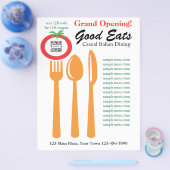 フライヤーテンプレートカジュアルダイニイタリアンング チラシ (シングル)