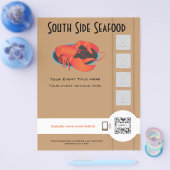 フライヤーテンプレートシーフードレストラン チラシ (シングル)