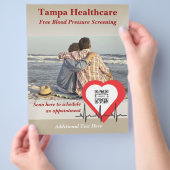 フライヤーテンプレートハートヘルス チラシ (手)