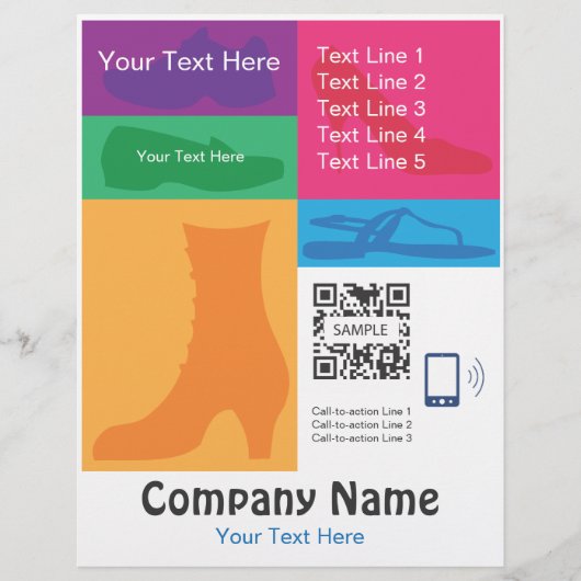 フライヤーテンプレートリテールシューズ チラシ (正面)