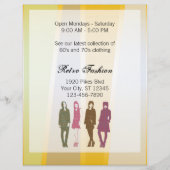 フライヤーテンプレートレトロファッション チラシ (裏面)