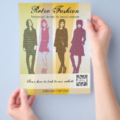 フライヤーテンプレートレトロファッション チラシ (手)