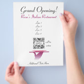 フライヤーテンプレートローザレストライタリアンン チラシ (手)