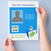 フライヤーテンプレート保守的パーティー チラシ (手)