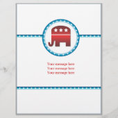 フライヤーテンプレート共和党ゾウ チラシ (裏面)