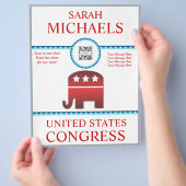 フライヤーテンプレート共和党ゾウ チラシ (手)