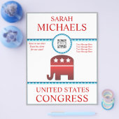 フライヤーテンプレート共和党ゾウ チラシ (シングル)