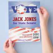 フライヤーテンプレート投票上院 チラシ (手)
