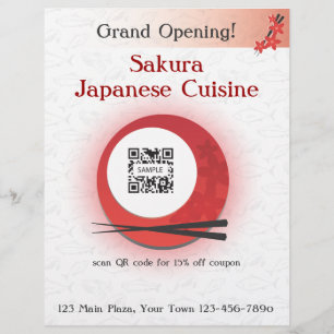 フライヤーテンプレート日本のレストラン チラシ