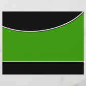 フライヤーテンプレート白黒グリーン企業のオフィス チラシ (裏面)