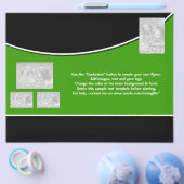 フライヤーテンプレート白黒グリーン企業のオフィス チラシ (シングル)