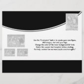 フライヤーテンプレート白黒促進マーケティング チラシ (正面)