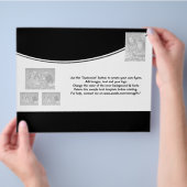 フライヤーテンプレート白黒促進マーケティング チラシ (手)