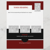 フライヤーテンプレート - ご自身で作成する8.5"x11" チラシ (裏面)