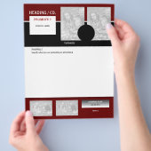 フライヤーテンプレート - ご自身で作成する8.5"x11" チラシ (手)