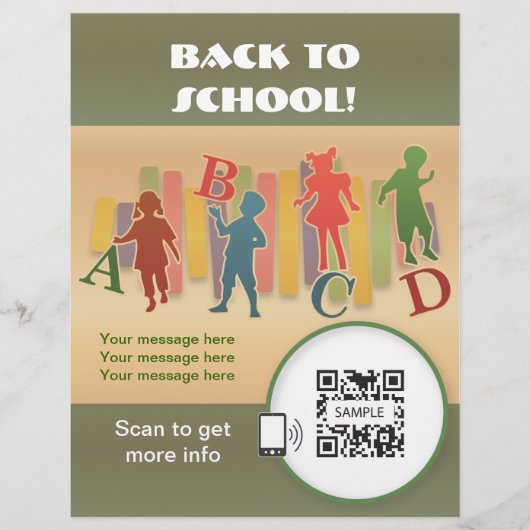 フライヤーテンプレート 学校週間 チラシ (正面)